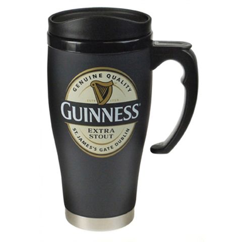 Guinness Label Handled Travel Mug