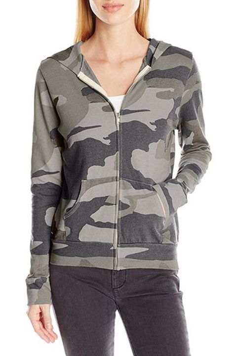 monrow camouflage print hoodie