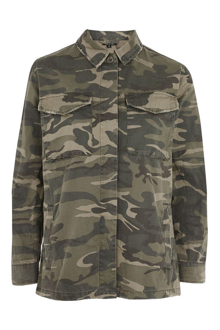 ladies camo shirt jacket