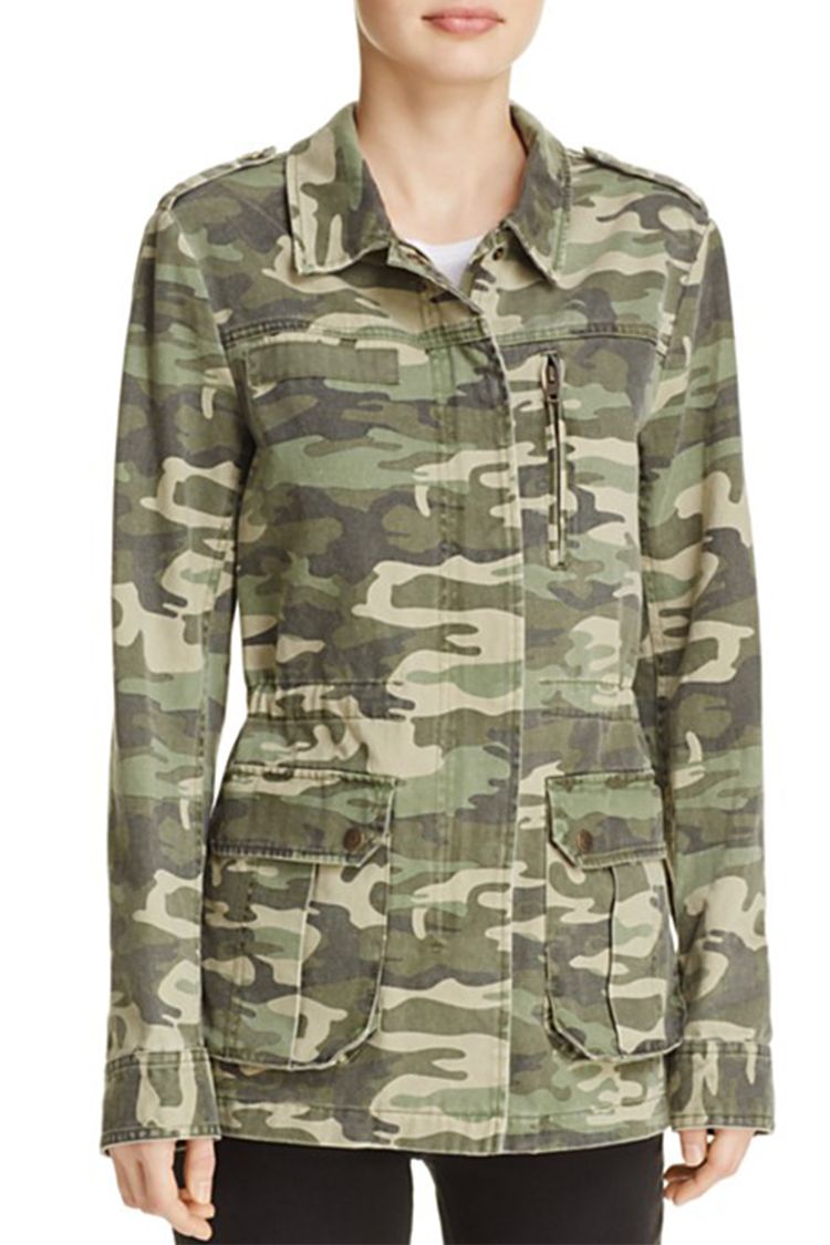 Toimothcn Women Military Camouflage Jacket Autumn Winter Lightweight Button Coat Outwear 