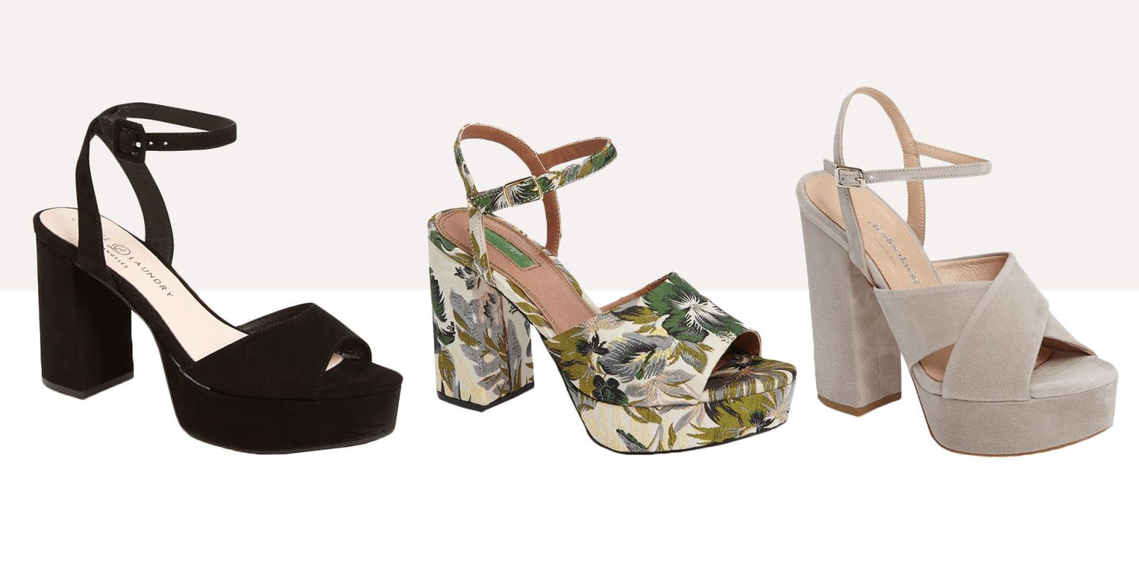 Summer Chic: Strappy Platform Gold Sandals with Clear Heels - Laijau.com  Online Shopping In Nepal