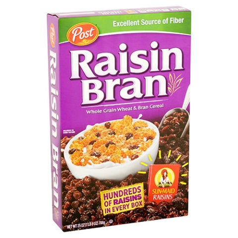 bran raisin cereals
