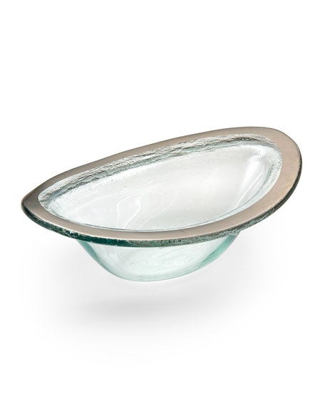 20. Jahrestag: Platin - Modern Annieglass Römisch-Antik-Platin-Soßenschüssel