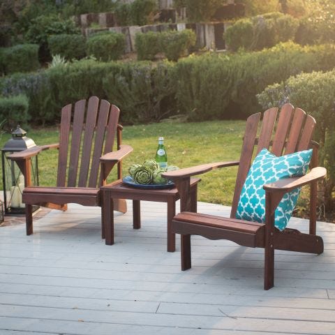 5. Jahrestag: Holz - Traditionell Belham Living Richmond Deluxe Shorea Wood Adirondack Set
