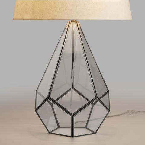 Weltmarkt Glas-Terrarium-Tischlampenfuß