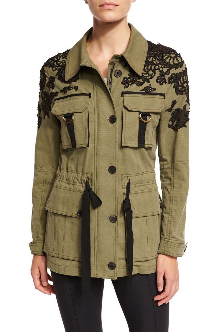 SEMICOUTURE Betheney women's two-tone honey/military down jacket