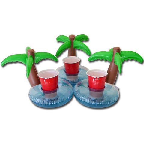 GoFloats Inflatable Palm Island Drink Holder