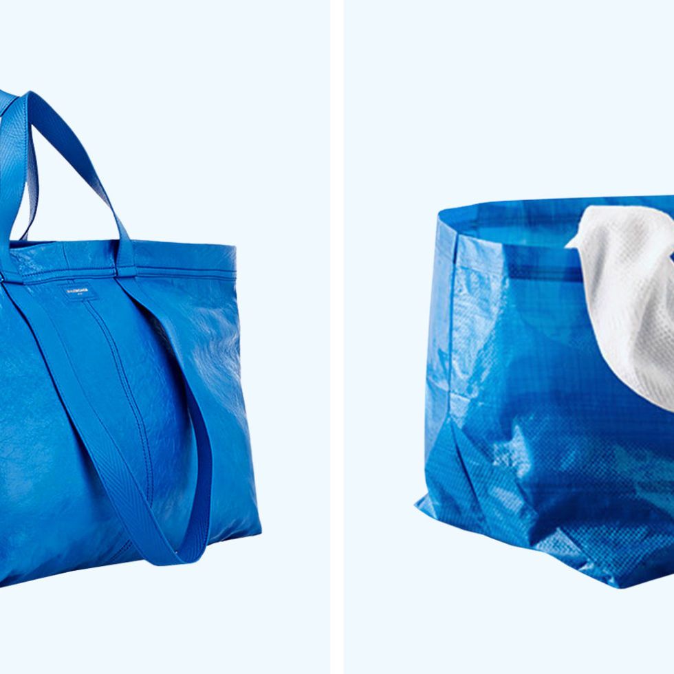 Charmerende tilskadekomne Klimaanlæg This Balenciaga Ikea Bag Look-a-like Costs $2000 in 2018