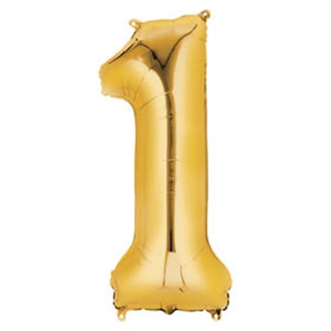 Party City Gold Number Balloons