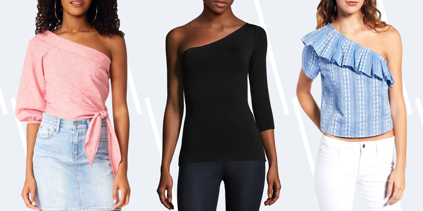 One sided tops online cheap