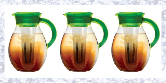 Create & Barrel Glass Ice Tea/Lemonade Pitcher W/Ice Insert, Made In Italy,  EUC
