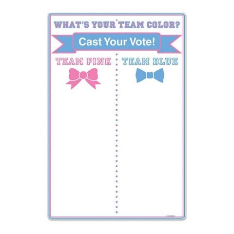 Gender Reveal Team Voting Tally Board