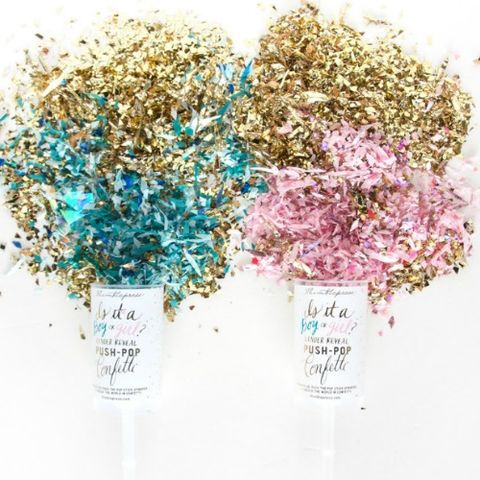 Boy or Girl Golden Confetti Poppers