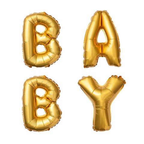 Metallic Gold Baby Balloons