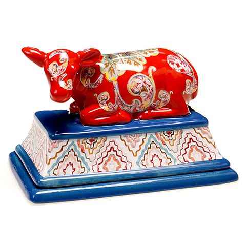 French Meadows 3-D Cow Butter Dish by Tracy Porter