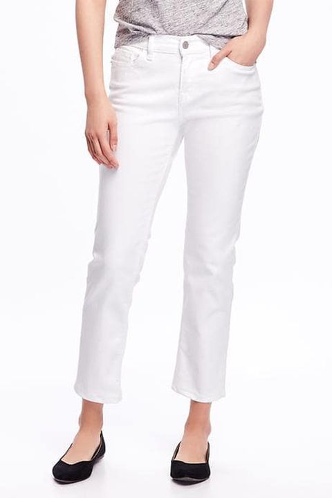 womens white boyfriend jeans