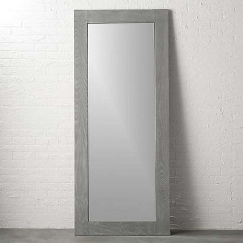 CB2 Hanging-Leaning Grey Floor Mirror
