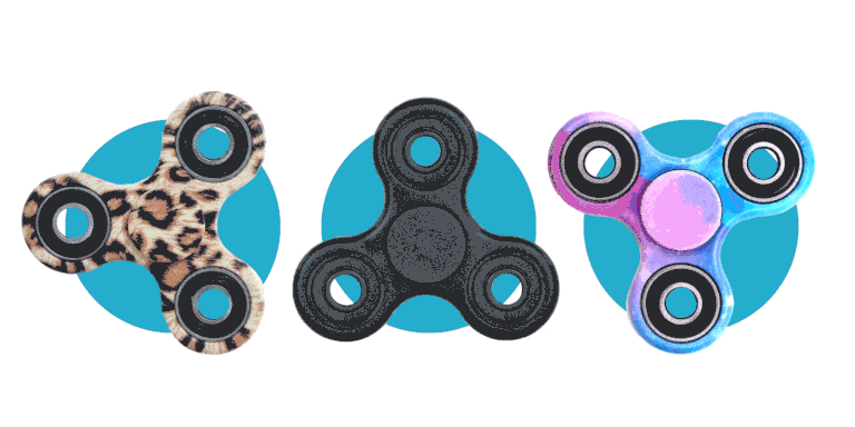 fidget cubes and spinners