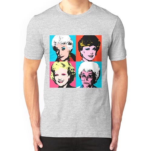 <p><strong data-redactor-tag="strong" data-verified="redactor"><em data-redactor-tag="em" data-verified="redactor">Golden Warhol Girls Tee from Redbubble<br>$26</em></strong> <a href="https://www.redbubble.com/people/retro-freak/works/22704771-golden-warhol-girls?p=t-shirt&amp;style=mens&amp;body_color=heather_grey&amp;print_location=front" target="_blank" class="slide-buy--button" data-tracking-id="recirc-text-link">BUY NOW</a></p><p>Who even is Marilyn Monroe?&nbsp;</p>