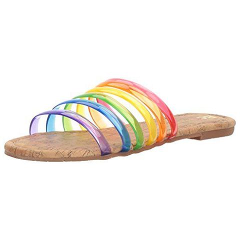 bc footwear for you rainbow jelly slide sandals