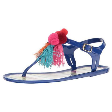 pom pom jelly sandals