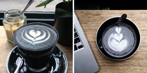 charcoal latte