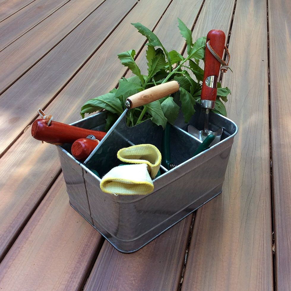 Galvanized Garden Tool Storage Box