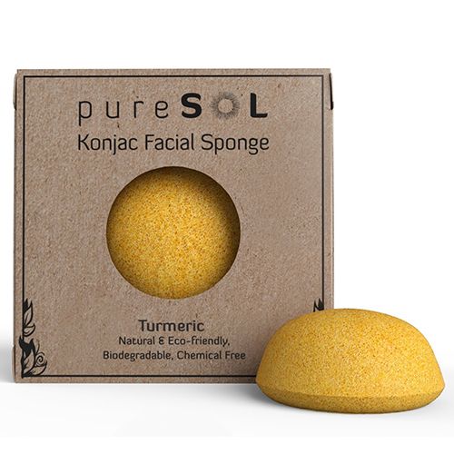 pureSOL Konjac Turmeric Facial Sponge