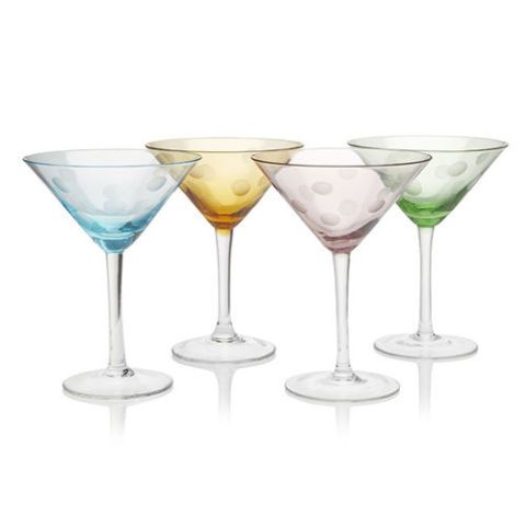 20 Best Martini Glasses In 2018 Unique Martini Glasses For Every Budget   Square 1496684501 Four Piece Polka Dot Martini Glasses 