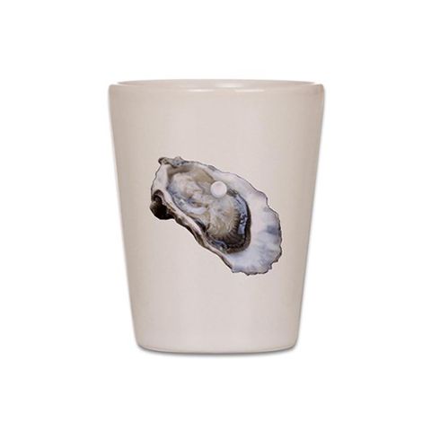 OYSTER WITH PEARL SHOT GLASS