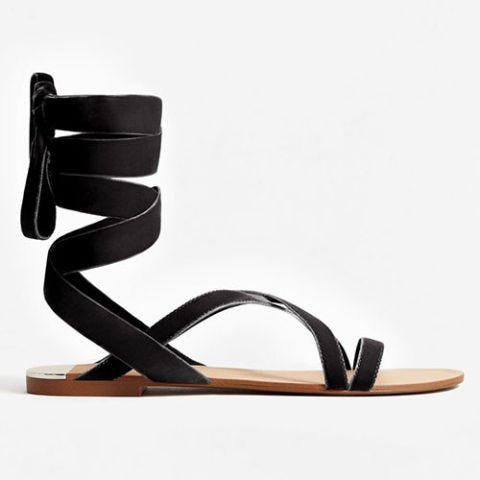 velvet strappy sandals