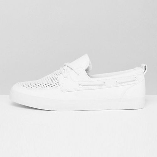all white boat shoes