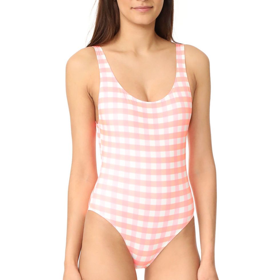 100 Best Bathing Suits Inspired By Every Decade Shop 20s 50s   Square 1498834496 Solid And Striped Gingham One Piece 