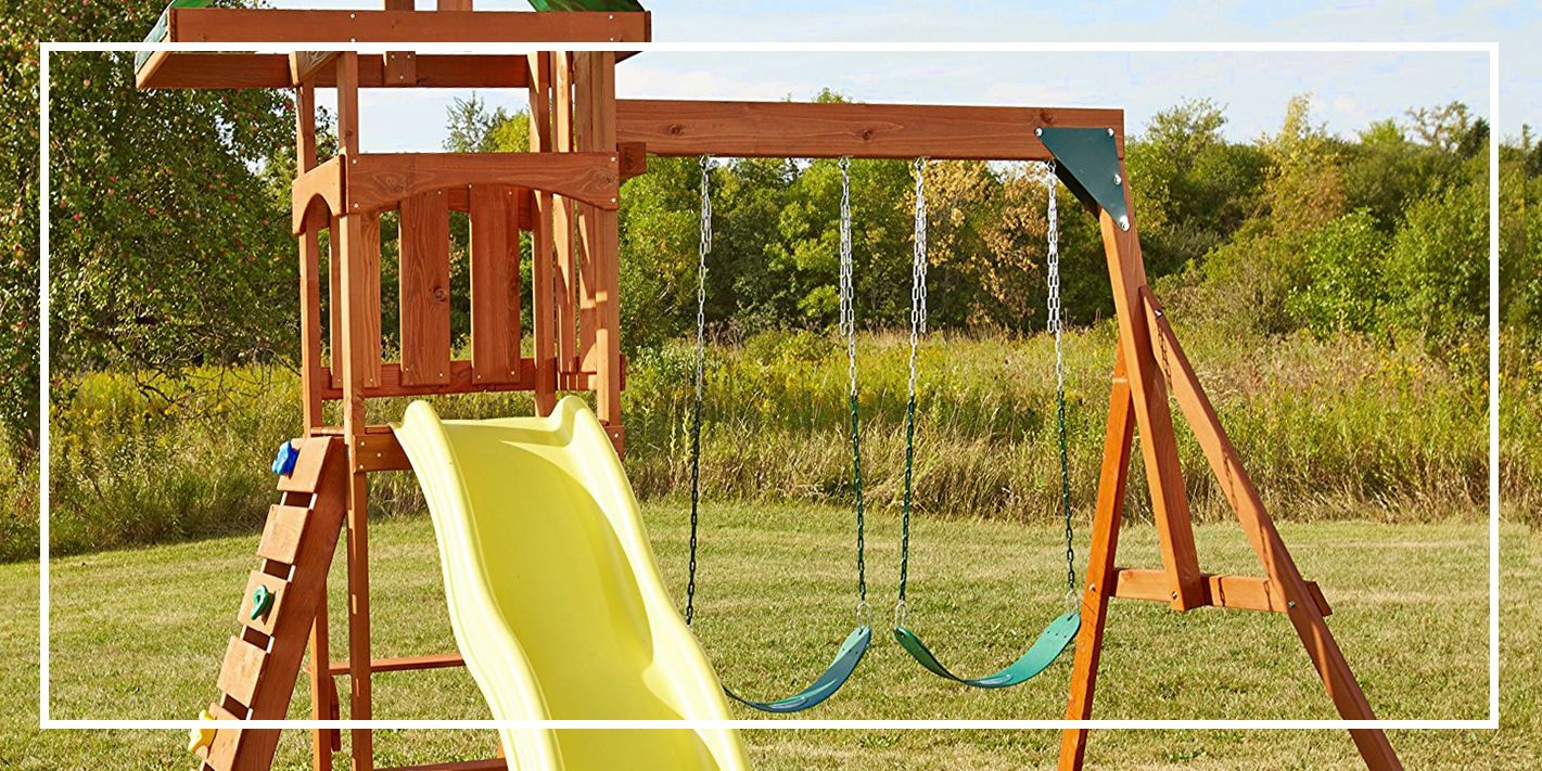 wooden backyard swing sets
