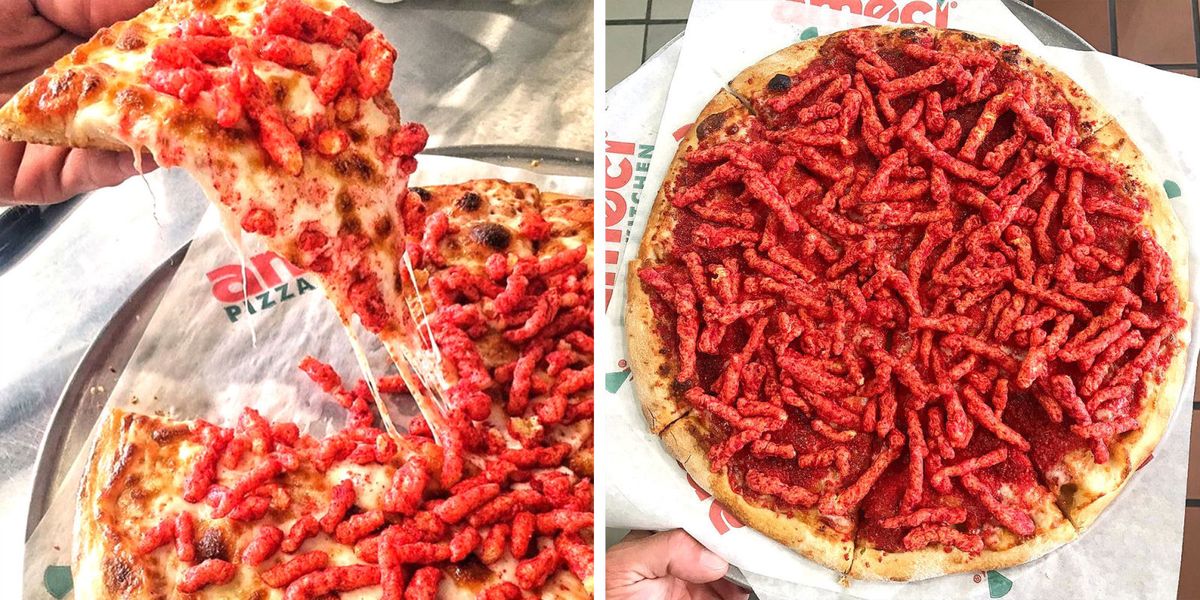 Ameci Pizza Kitchen, right outside of Los Angeles, California, serves up Flamin' Hot Cheetos pizza