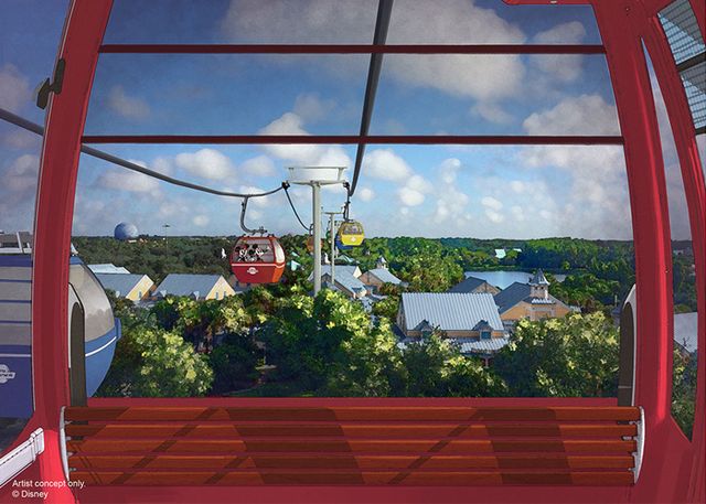Red, Cable car, Sky, Tree, Architecture, Window, Plant, Tourist attraction, 