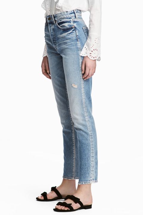 h&m vintage high waist cropped jeans