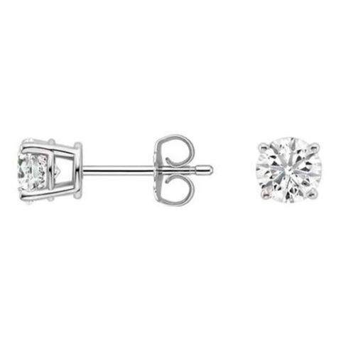 silver diamond earring