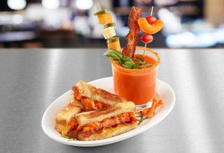 Cheetos Grilled Cheese and Tomato Soup