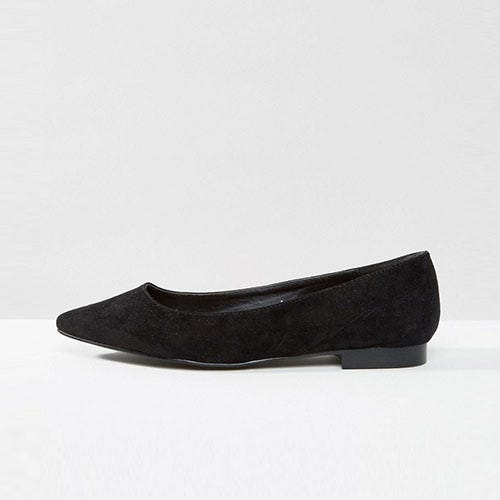 wide fit pointed ballet flats