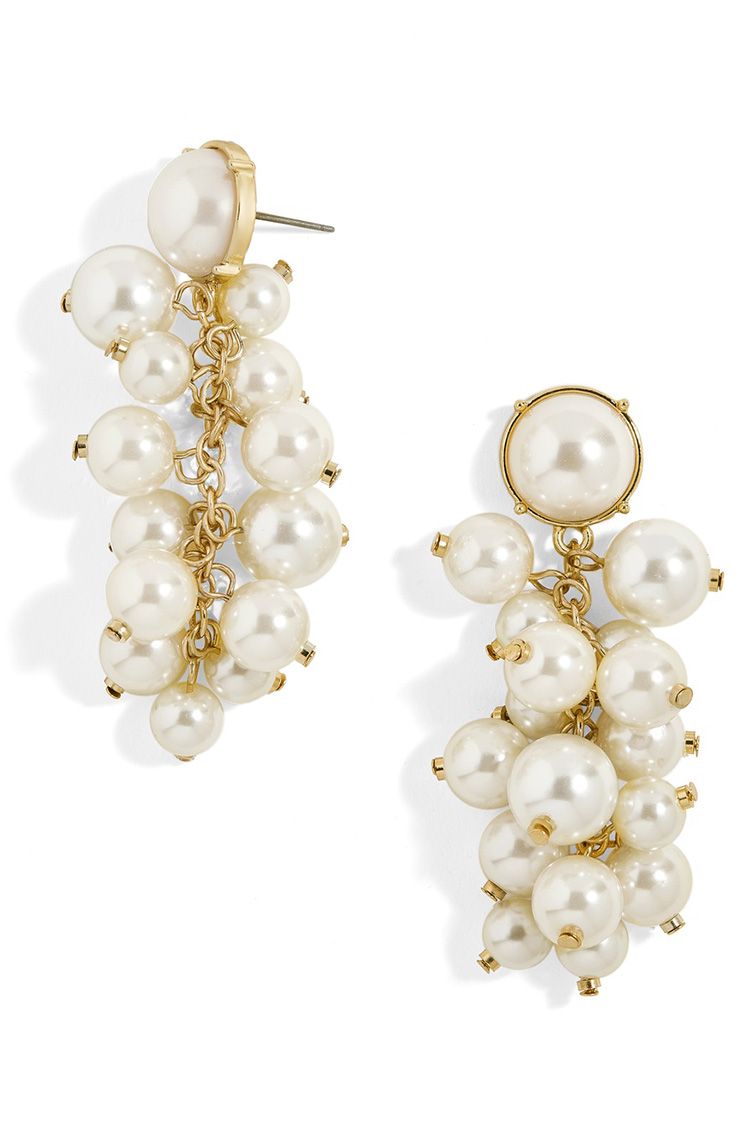Classic Pearl Cluster Gold Stud Earrings | Olivia Burton London