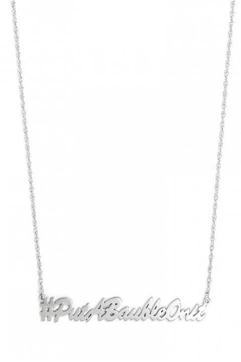 baublebar freehand script necklace silver
