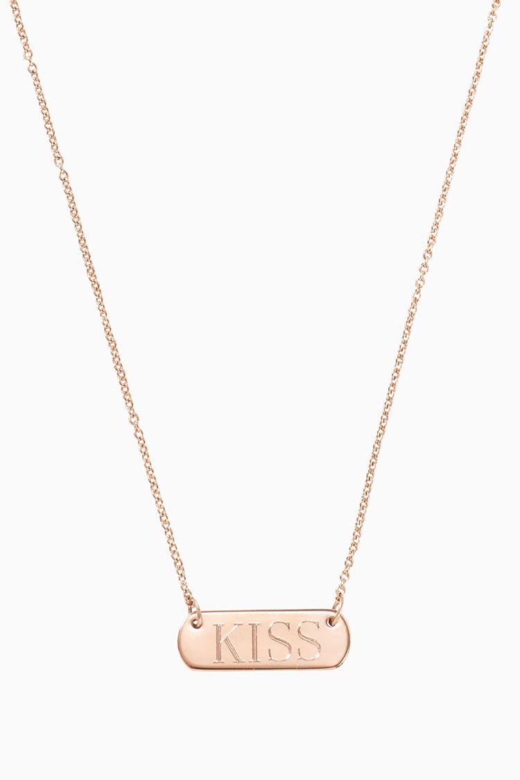 stella and dot engravable bar necklace