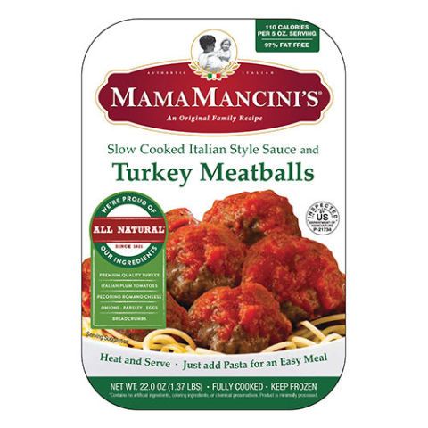 Mama Mancini's Turkey Meatballs In Slow-Cooked Italian Sauce