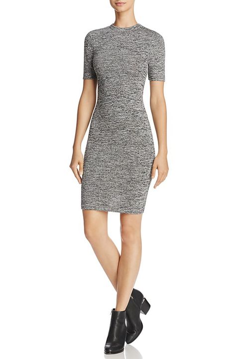 french connection marled gray sweater dress