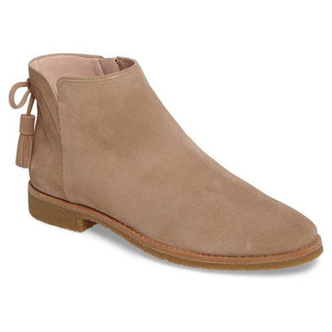 Suede on sale flat booties