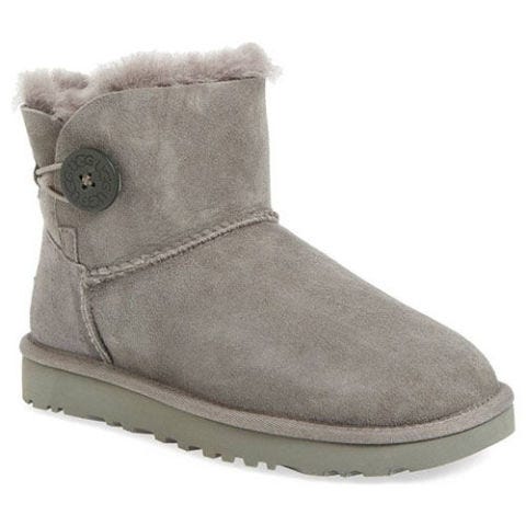 grey mini boots