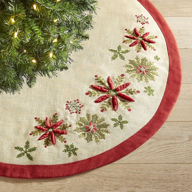 Burlap And Red Tree Skirt 