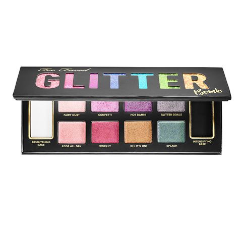 <p><strong data-redactor-tag="strong" data-verified="redactor"><em data-redactor-tag="em" data-verified="redactor">$45&nbsp;</em></strong><a href="https://www.sephora.com/product/glitter-bomb-eye-shadow-collection-P419719?skuId=1957448&amp;icid2=products%20grid:p419719" target="_blank" class="slide-buy--button" data-tracking-id="recirc-text-link"><strong data-redactor-tag="strong" data-verified="redactor"><em data-redactor-tag="em" data-verified="redactor">BUY NOW</em></strong></a></p><p>This eye palette offers a range of sparkly shades, great for when you want to experiment with color. You can cover your entire lid with the coppery nude that'll make green and blue eyes stand out, or you can&nbsp;layer the light pink and deep pink shades to create an ombré effect from lashline to browbone.</p>