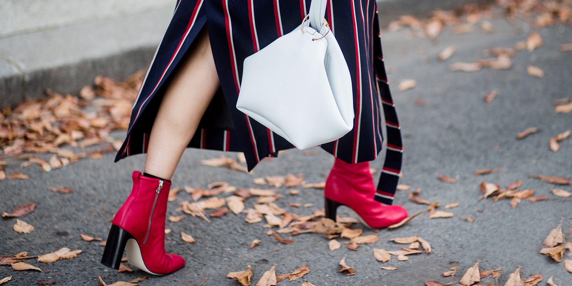 deep red booties